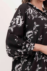 Women's Shirt (Black Printed)